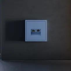 Накладка для розетки TV+RJ45 кат. 6 Voltum S70 Деним VLS002715