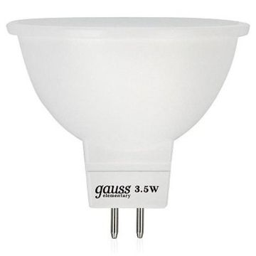 Лампа Gauss LED Elementary MR16 GU5.3 3.5W 3000K 13514