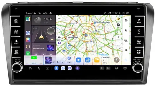 Магнитола для Mazda 3, Axela 2003-2009 - Kuberg OL-9503 (кнопки и крутилки) Android 13, Быстрая, CarPlay, 4G SIM-слот