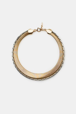 ZARA КОМБИНИРОВАННОЕ КОЛЬЕ-ЧОКЕР, ЗОЛОТОЙ/СЕРЕБРЯНЫЙ