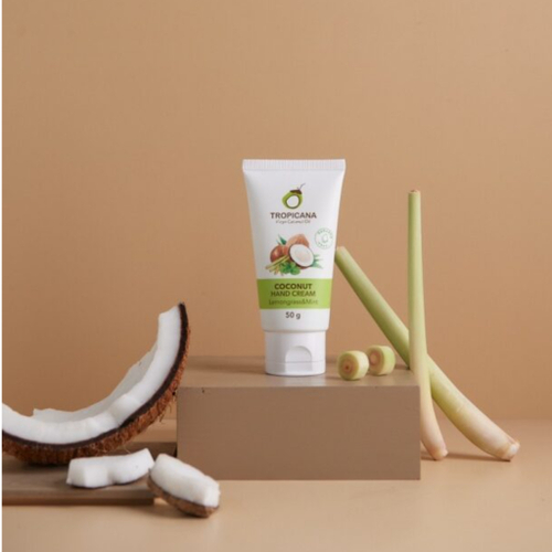 Увлажняющий крем для рук Кокос, Лемонграсс и Мята Organic Coconut Hand Cream Lemongrass & Mint Tropicana