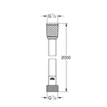 Душевой шланг GROHE VitalioFlex Comfort, 2000 мм, хром (27173002)