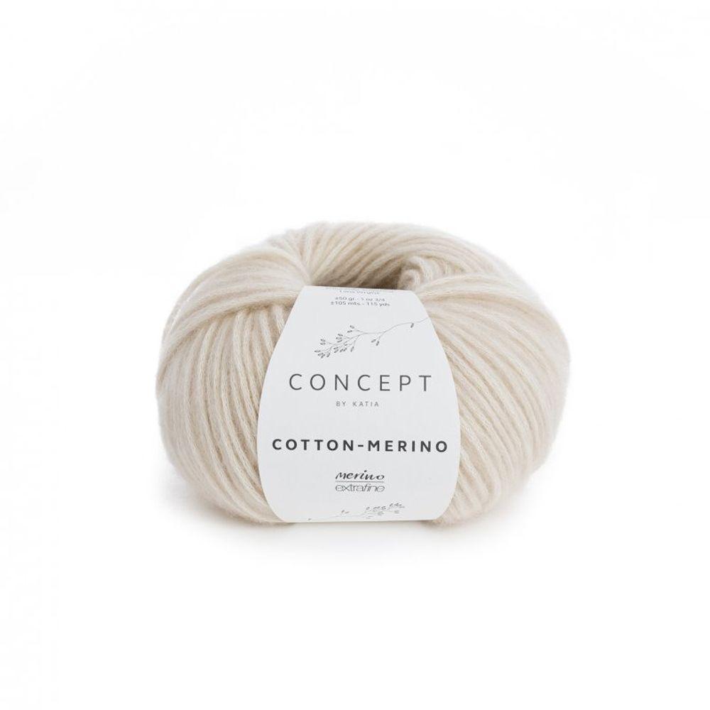 Пряжа Katia (Катя) Cotton-Merino / уп.10 мот. по 50 г, 105 м, 929.101
