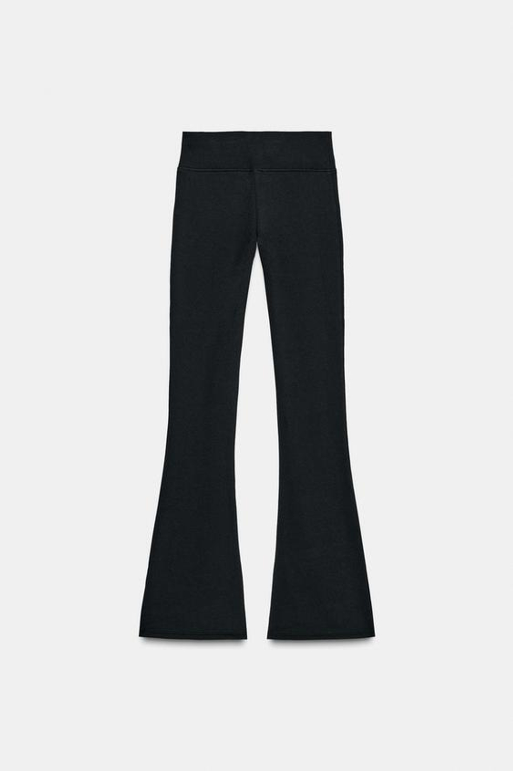ZARA БРЮКИ FLARE ИЗ ФЛИСА, ЧЕРНЫЙ