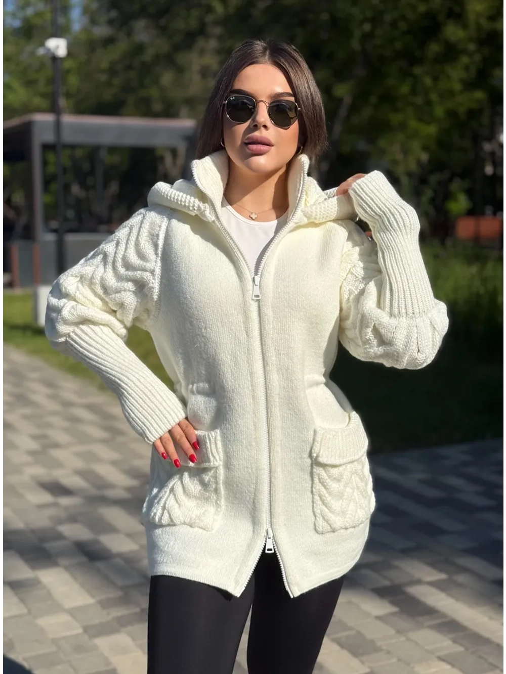Кардиган куртка анорак вязаный