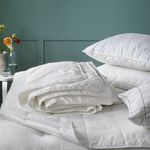 Евро одеяло IKEA STJARNBRACKA (СТЭРНБРЭККА), Стеганое, Всесезонное, Белый, 220x240 см