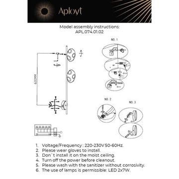 Бра 14W 3500K APL.074.01.02 латунь Tereze Aployt