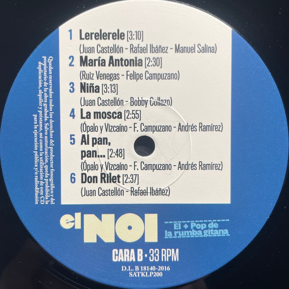 El Noy ‎– La Bomba Gitana 2LP (Испания 2016г.)