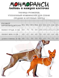 Дождевик комбинезон для собак средних и крупных пород