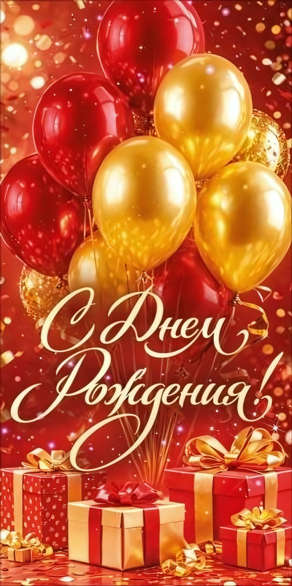 Конверт для денег "С Днем Рождения!" подарки, воздушные шары (Открытая планета)