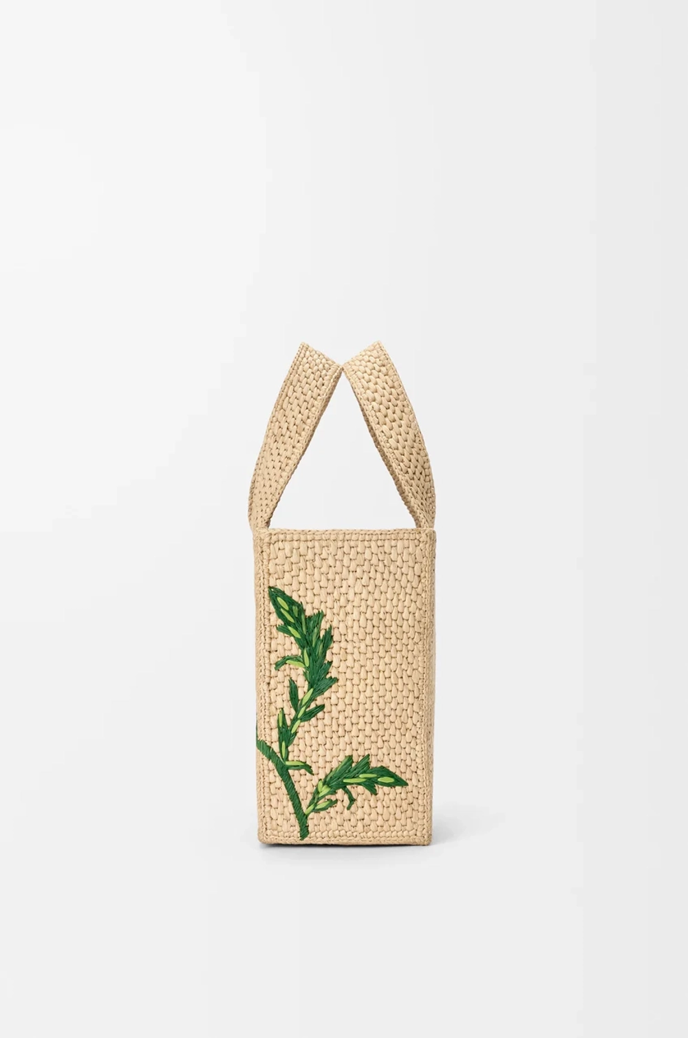 Loewe Мини-сумка Font из рафии, натуральный/зеленый