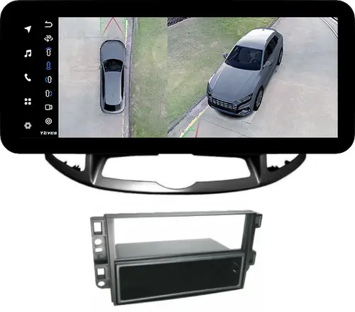 Магнитола для Chevrolet Captiva 2011-2015 (перенос БК вниз) - Teyes LUX ONE 360 монитор 12.3" 2K QLED на Android 10, Быстрая, CarPlay, 4G SIM-слот, 4 камеры в комплекте