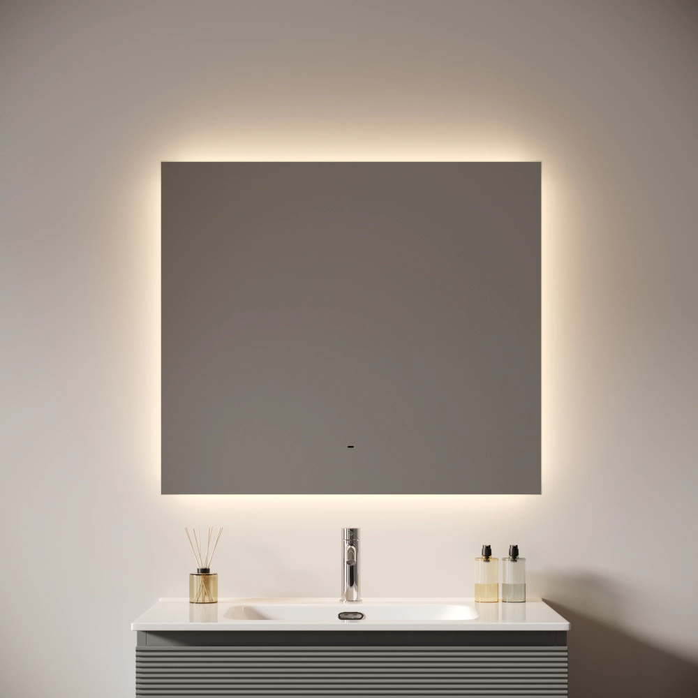 Зеркало для ванной комнаты SANCOS Поле 2.0 (Square 2.0) 800х700 led подсветка 2700K/4000K/5000K SQ2.800