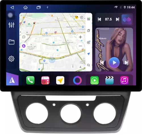 Магнитола для Skoda Yeti 2009-2018 (кондиционер) - FarCar S500+TS105 монитор 13" 2K QLED на Android 14, Быстрая, CarPlay, 4G SIM-слот