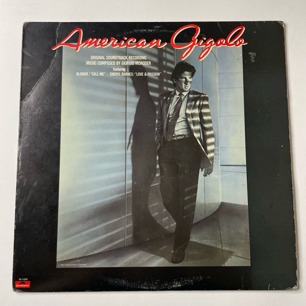 Винтажная виниловая пластинка LP Giorgio Moroder American Gigolo Американский Жиголо (Soundtrack Recording) (USA 1980)
