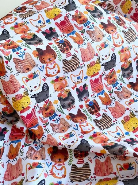 ЦВЕТНЫЕ МИНИ КОТИКИ, 100% хлопок, Handmade Fabrics 6