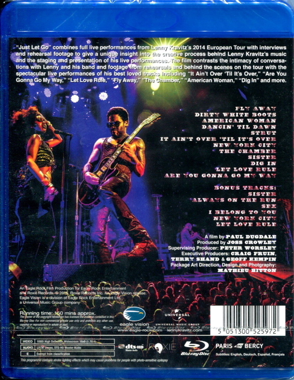 Lenny Kravitz / Just Let Go: Lenny Kravitz Live (Blu-ray)