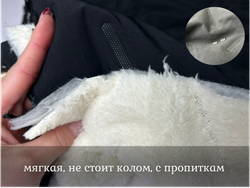 Плащевка НА МЕХУ черная с пропитками
