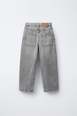 ZARA ДЖИНСЫ RELAXED BAGGY, МЯГКИЙ СЕРЫЙ
