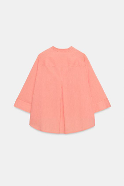ZARA АСИММЕТРИЧНАЯ РУБАШКА — ZW COLLECTION, МАНДАРИНОВЫЙ