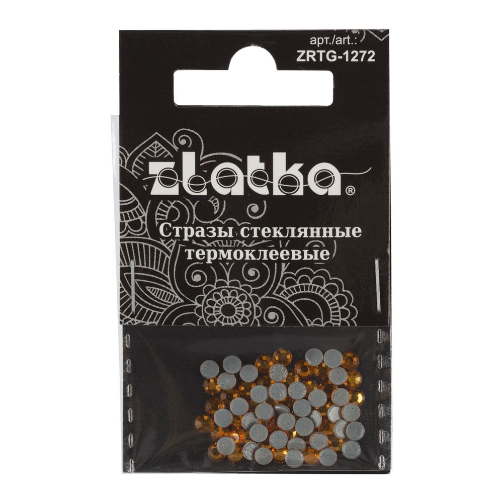 Стразы клеевые стекло 3.2 мм, 360 шт, SS12 №15 яр.жёлтый (Topaz), Zlatka ZRTG-1272