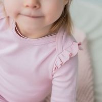 Боди с длинным рукавом и рюшей "Роза" 0+
