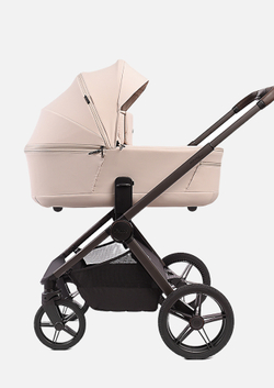 Peppy Коляска детская Monaco thermo 2 в 1 Beige (бежевый), рама серо-коричневая