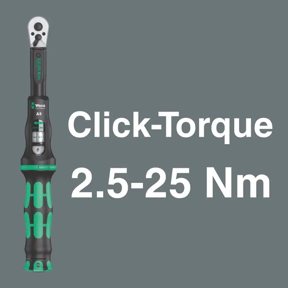 Набор для велосипедиста Torque 1, 2,5—25 Н·м, 16 предметов WERA 05004180001