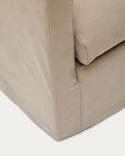 A cover designed to kep your Nora armchair in brand-new condition. Made from linen and cotton fabri