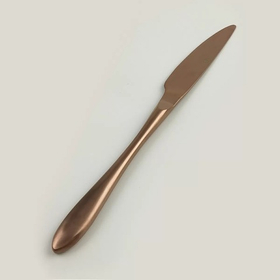 Нож столовый ,покрытие PVD,цвет матовая медь,серия "Alessi-Copper"