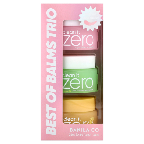 Banila Co, Best of Balms Trio, очищающие бальзамы Clean it Zero, 3 шт. В упаковке, по 25 мл (0,84 жидк. унц.)