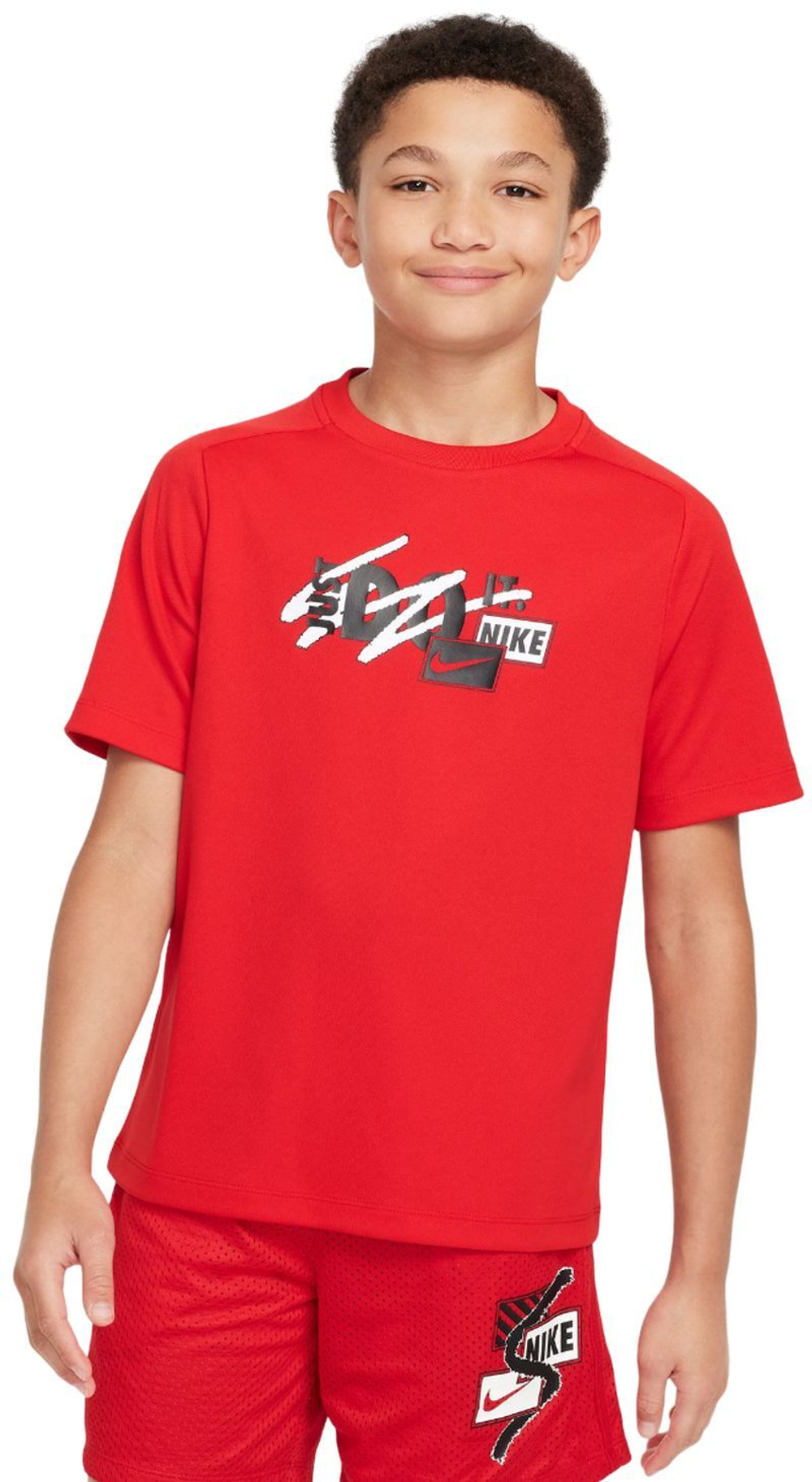 Футболка для мальчика теннисная Nike Kids Multi Dri-Fit Top - красный