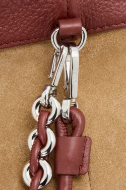 Loewe Сумка Flamenco среднего размера из зернистой телячьей кожи, красное дерево