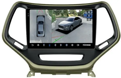 Магнитола для Jeep Cherokee 2014+ - Teyes CC3-2K-360 на Android 10, Быстрая, 2K QLED, CarPlay, 4G SIM-слот, 4 камеры в комплекте