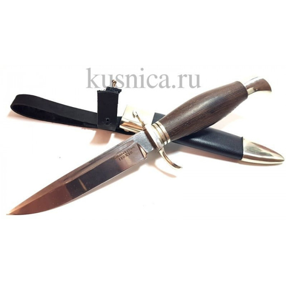 Нож Финка НКВД Коваль из кованой стали 110х18, рукоять дерево