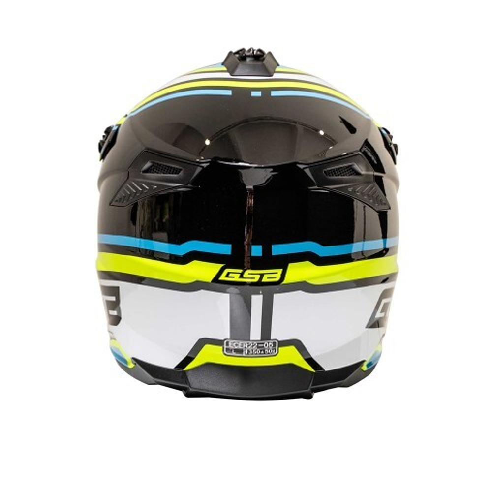 Кроссовый шлем XP-20 MO DESIGN BLU GIALLO