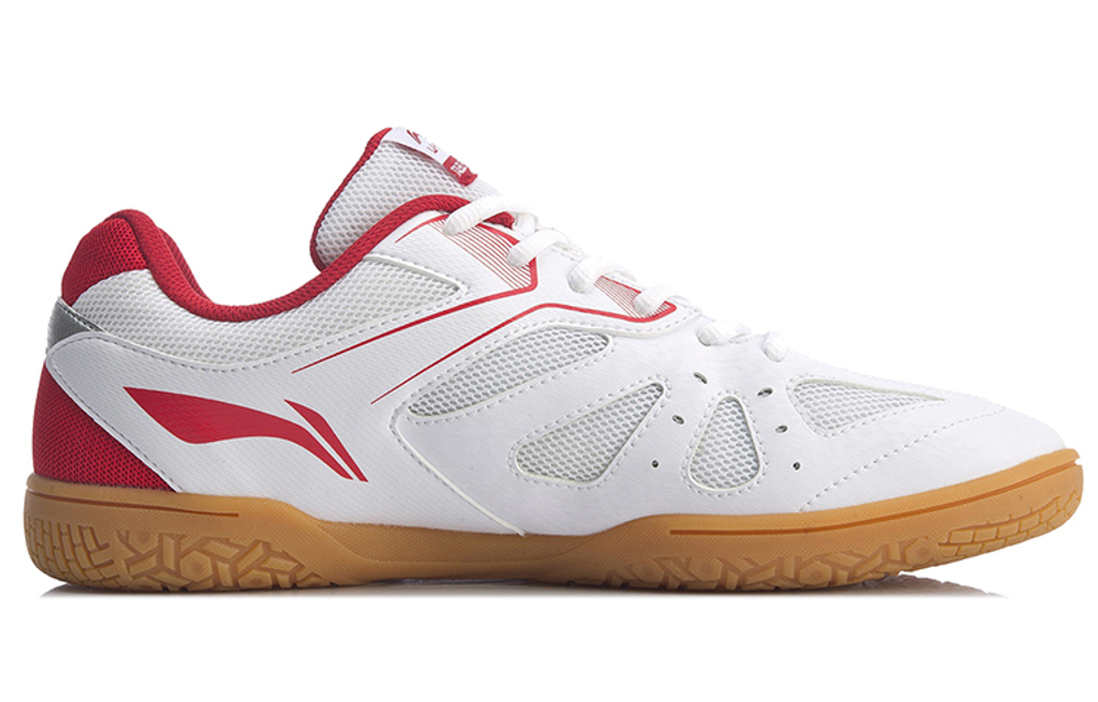 LINING Hawk-Eye Men"s Table Tennis Shoes - White/Red