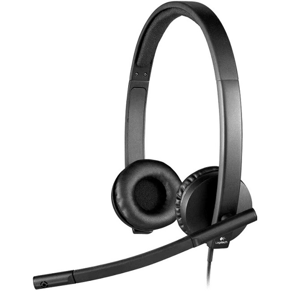 Компьютерная гарнитура Logitech VC USB Headset Stereo H570e, черный (981-000575)