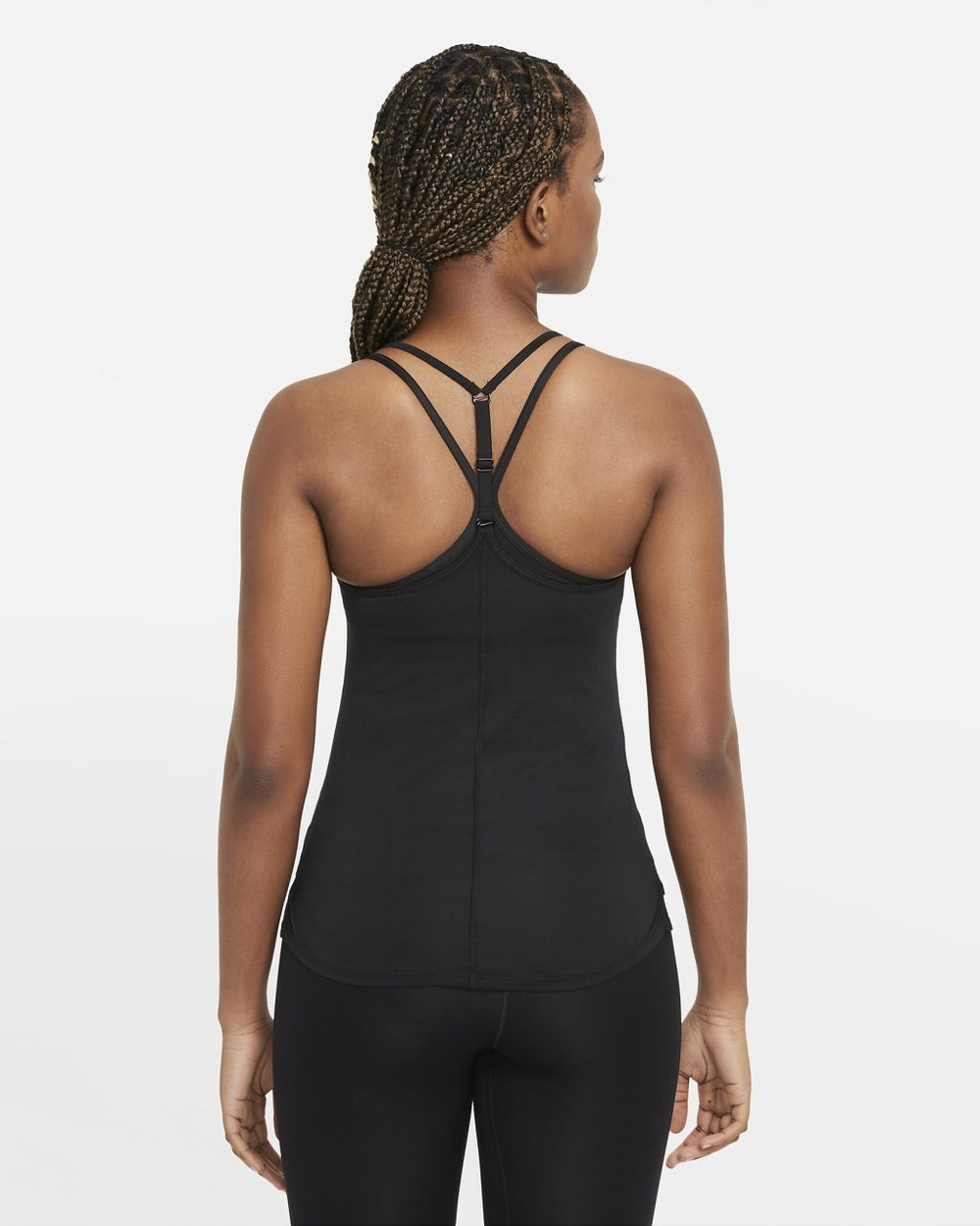 Женский топ теннисный Nike Dri-Fit One Elastika Standard Fit Tank W - черный