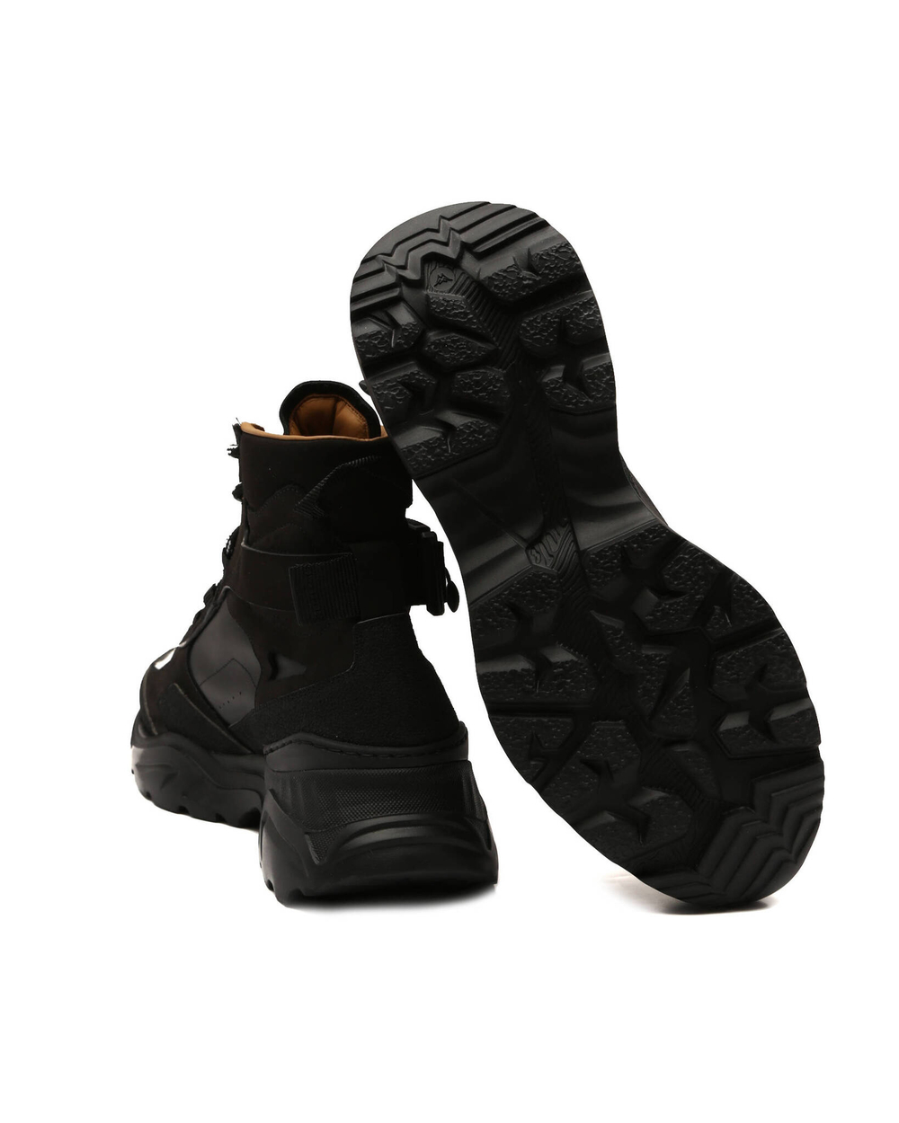 кожаные кроссовки kombat high Buscemi - черный(BCW22707)