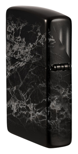 Зажигалка Zippo Classic с покрытием High Polish Black, латунь/сталь, черная, глянцевая, 38x13x57 мм