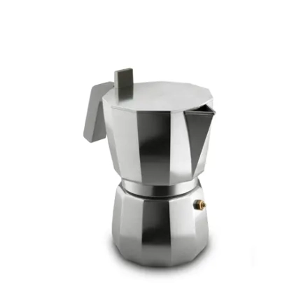 Alessi Алюминиевая турка кофеварка Moka на 9 чашек. DC06/9 FM