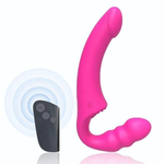 Розовый безремневой страпон Straples Strap-On Dildo (Цвет: розовый)