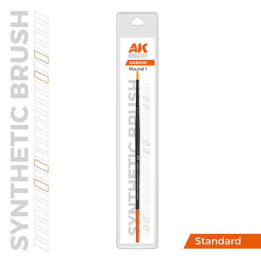 Кисточка AK Interactive Synthetic Brush Round 1