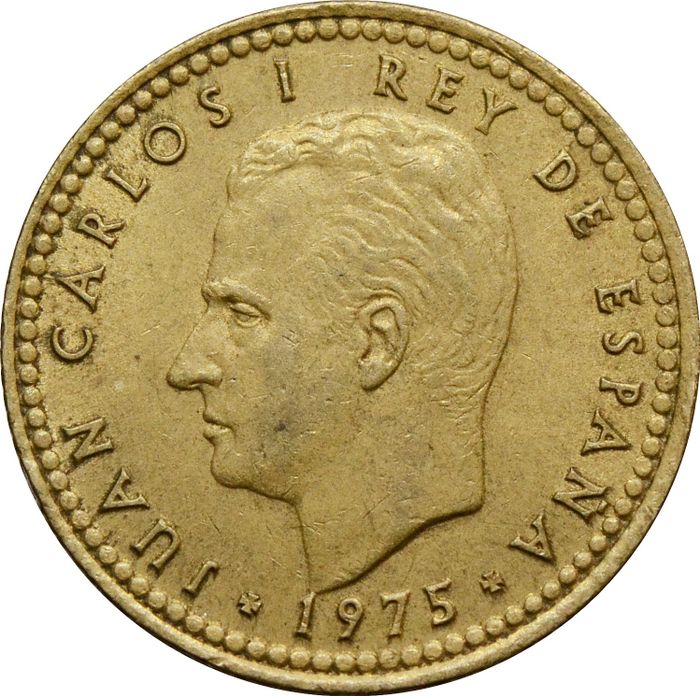 1 песета 1975 Испания XF