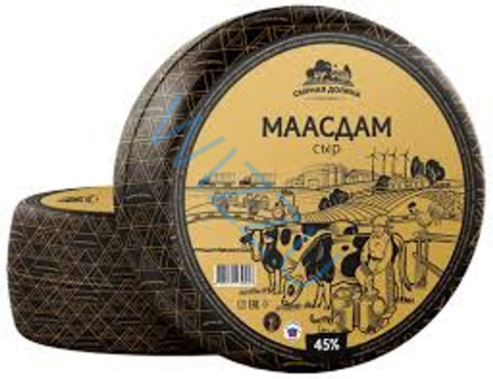 Сыр Маасдам Сырная Долина 50% брус вес