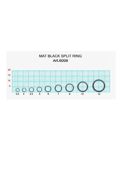 Заводное кольцо Fish Crystal  MAT BLACK SPLIT RING 6009 №5 ( 5 упаковок )
