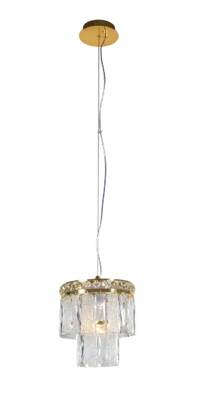 Люстра подвесная NewRgy 2893E/1 GOLD+CLEAR, 40 Вт, золотая и прозрачная
