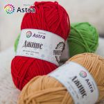 Пряжа Astra Premium (Астра Премиум) Джинс (Jeans) / уп.4 мот. по 50 г, 135 м, 450 зеленый