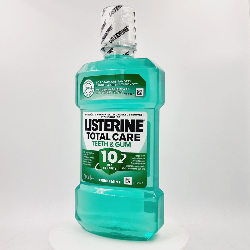 ОПОЛАСКИВАТЕЛЬ ДЛЯ ПОЛОСТИ РТА Listerine Total Care Teeth & Gum 10 в 1 свежая мята а 500 мл (Из Финляндии)